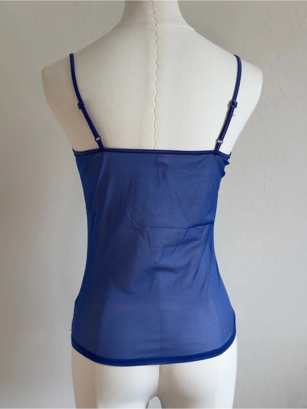 Victoria's Secret Royal Blue Sheer Spaghetti Cami - Picture 2 of 3